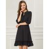 imageAllegra K Womens Casual Dresses 34 Sleeve Summer Boho Chiffon Wedding Guest DressBlack
