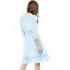 imageAllegra K Womens Casual Dresses 34 Sleeve Summer Boho Chiffon Wedding Guest DressBlue