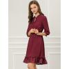 imageAllegra K Womens Casual Dresses 34 Sleeve Summer Boho Chiffon Wedding Guest DressBurgundy
