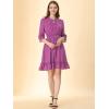 imageAllegra K Womens Casual Dresses 34 Sleeve Summer Boho Chiffon Wedding Guest DressGrape Purple