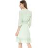 imageAllegra K Womens Casual Dresses 34 Sleeve Summer Boho Chiffon Wedding Guest DressGreen