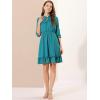 imageAllegra K Womens Casual Dresses 34 Sleeve Summer Boho Chiffon Wedding Guest DressLake Green