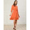 imageAllegra K Womens Casual Dresses 34 Sleeve Summer Boho Chiffon Wedding Guest DressOrange