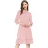 imageAllegra K Womens Casual Dresses 34 Sleeve Summer Boho Chiffon Wedding Guest DressPink