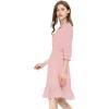 imageAllegra K Womens Casual Dresses 34 Sleeve Summer Boho Chiffon Wedding Guest DressPink