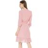 imageAllegra K Womens Casual Dresses 34 Sleeve Summer Boho Chiffon Wedding Guest DressPink