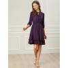 imageAllegra K Womens Casual Dresses 34 Sleeve Summer Boho Chiffon Wedding Guest DressPurple