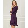 imageAllegra K Womens Casual Dresses 34 Sleeve Summer Boho Chiffon Wedding Guest DressPurple