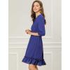 imageAllegra K Womens Casual Dresses 34 Sleeve Summer Boho Chiffon Wedding Guest DressRoyal Blue