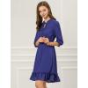 imageAllegra K Womens Casual Dresses 34 Sleeve Summer Boho Chiffon Wedding Guest DressRoyal Blue