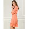imageAllegra K Womens Casual Dresses 34 Sleeve Summer Boho Chiffon Wedding Guest DressSalmon