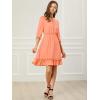 imageAllegra K Womens Casual Dresses 34 Sleeve Summer Boho Chiffon Wedding Guest DressSalmon