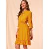 imageAllegra K Womens Casual Dresses 34 Sleeve Summer Boho Chiffon Wedding Guest DressYellow