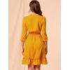 imageAllegra K Womens Casual Dresses 34 Sleeve Summer Boho Chiffon Wedding Guest DressYellow