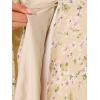 imageAllegra K Womens Chiffon Floral Sexy Deep V Neck Tie Waist Bishop Sleeve Casual Wrap Midi DressApricot