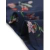 imageAllegra K Womens Chiffon Floral Sexy Deep V Neck Tie Waist Bishop Sleeve Casual Wrap Midi DressDark Blue