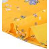 imageAllegra K Womens Chiffon Floral Sexy Deep V Neck Tie Waist Bishop Sleeve Casual Wrap Midi DressYellow