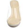 imageAllegra K Womens Clear Heel Platform Open Toe Chunky Heels Slides SandalsBeige