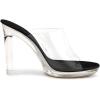 imageAllegra K Womens Clear Heel Platform Open Toe Chunky Heels Slides SandalsBlack