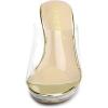 imageAllegra K Womens Clear Heel Platform Open Toe Chunky Heels Slides SandalsGold