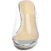 imageAllegra K Womens Clear Heel Platform Open Toe Chunky Heels Slides SandalsSilver
