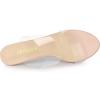 imageAllegra K Womens Clear Slide Stiletto Heel Clear SandalsBeige