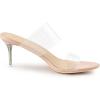 imageAllegra K Womens Clear Slide Stiletto Heel Clear SandalsBeige