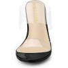 imageAllegra K Womens Clear Slide Stiletto Heel Clear SandalsBlack