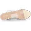imageAllegra K Womens Clear Slide Stiletto Heel Clear SandalsGold