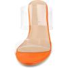 imageAllegra K Womens Clear Slide Stiletto Heel Clear SandalsOrange
