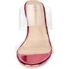 imageAllegra K Womens Clear Slide Stiletto Heel Clear SandalsPink