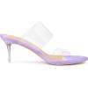 imageAllegra K Womens Clear Slide Stiletto Heel Clear SandalsPurple