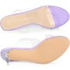imageAllegra K Womens Clear Slide Stiletto Heel Clear SandalsPurple