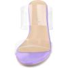 imageAllegra K Womens Clear Slide Stiletto Heel Clear SandalsPurple