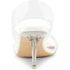 imageAllegra K Womens Clear Slide Stiletto Heel Clear SandalsWhite