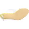 imageAllegra K Womens Clear Slide Stiletto Heel Clear SandalsYellow