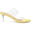 imageAllegra K Womens Clear Slide Stiletto Heel Clear SandalsYellow