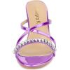 imageAllegra K Womens Crisscross Strap Rhinestone Block Heel Slide SandalsPurple