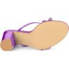imageAllegra K Womens Crisscross Strap Rhinestone Block Heel Slide SandalsPurple