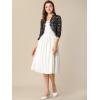 imageAllegra K Womens Elegant 34 Sleeve Sheer Floral Lace Shrug TopBlack