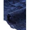 imageAllegra K Womens Elegant 34 Sleeve Sheer Floral Lace Shrug TopDark Blue