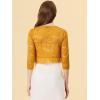 imageAllegra K Womens Elegant 34 Sleeve Sheer Floral Lace Shrug TopGinger