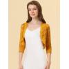 imageAllegra K Womens Elegant 34 Sleeve Sheer Floral Lace Shrug TopGinger