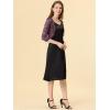 imageAllegra K Womens Elegant 34 Sleeve Sheer Floral Lace Shrug TopGray Purple