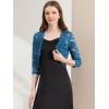 imageAllegra K Womens Elegant 34 Sleeve Sheer Floral Lace Shrug TopLake Blue
