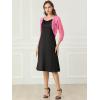 imageAllegra K Womens Elegant 34 Sleeve Sheer Floral Lace Shrug TopPink
