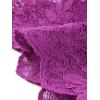 imageAllegra K Womens Elegant 34 Sleeve Sheer Floral Lace Shrug TopRose Purple