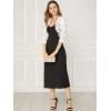 imageAllegra K Womens Elegant 34 Sleeve Sheer Floral Lace Shrug TopWhite