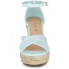 imageAllegra K Womens Espadrilles Lace Wedges Wedge SandalsLight Blue