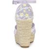 imageAllegra K Womens Espadrilles Lace Wedges Wedge SandalsPurple Yellow